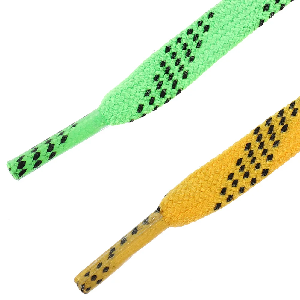 

2Pairs Hockey Skates Laces Wear-Resistant Long-Lasting Flat Shoelace for Skating Shoes Roller Skate Sneakers Figure Ice Skates