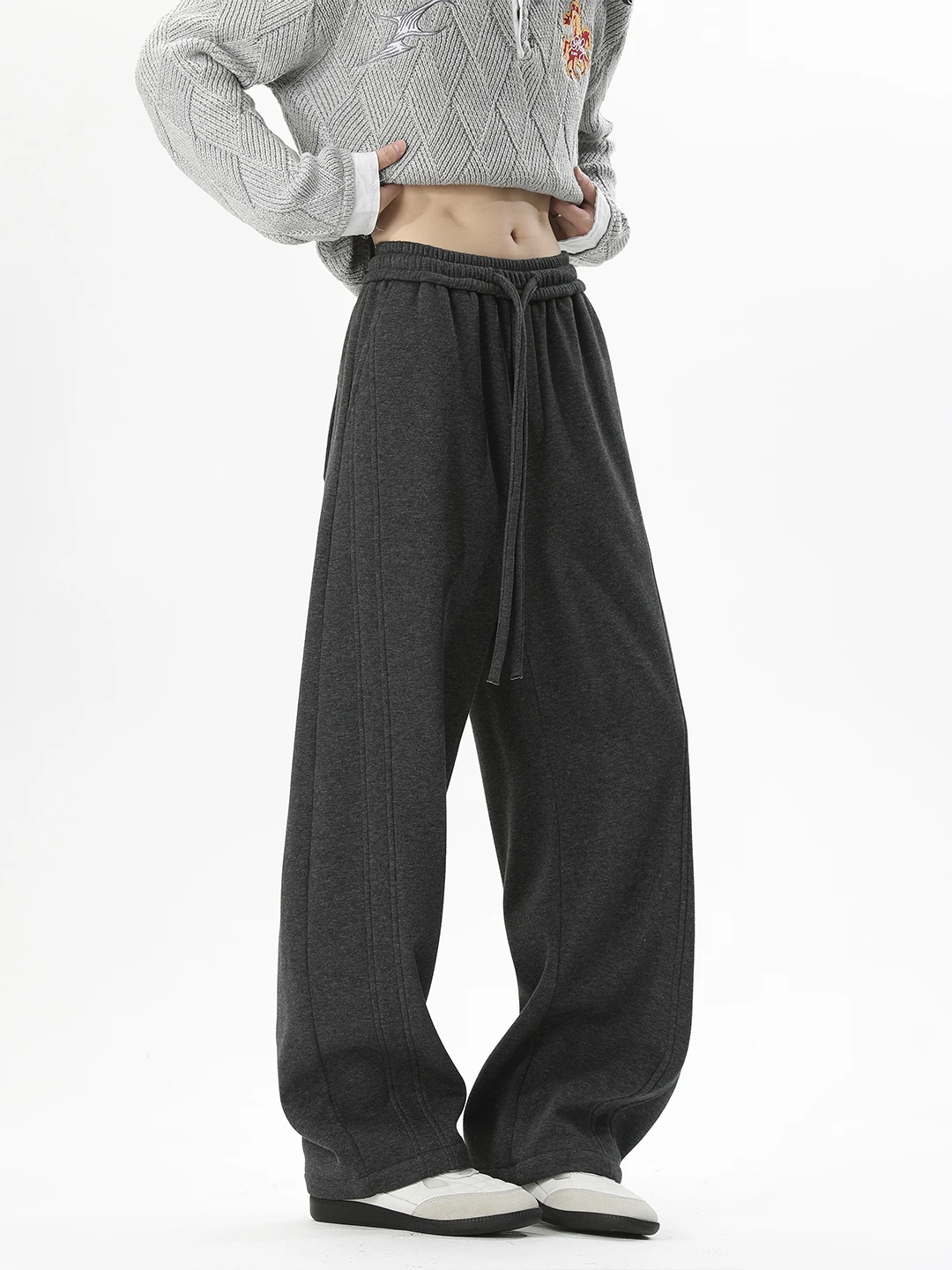 

Мужские зимние спортивные брюки American Sleey Heavyweight Curved Blade: модные, утепленные флисом, утолщенные, длинные штаны для спорта.