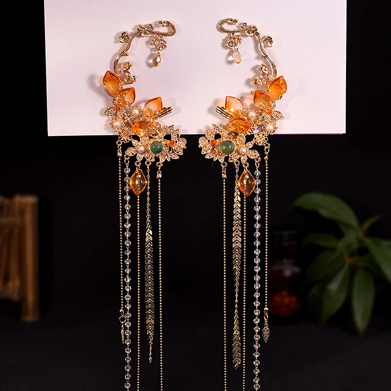 

Original Hanfu Multifunctional with Long Tassel Hair Accessories and Ponytails Can Also Be Paired with Antique Daily Hair Clips