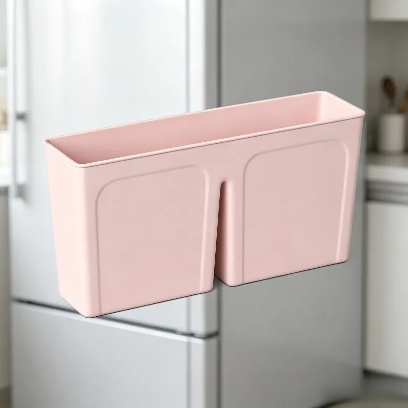 Blush Pink Magnetic Storage Bin for Fridge & Kitchen Organization