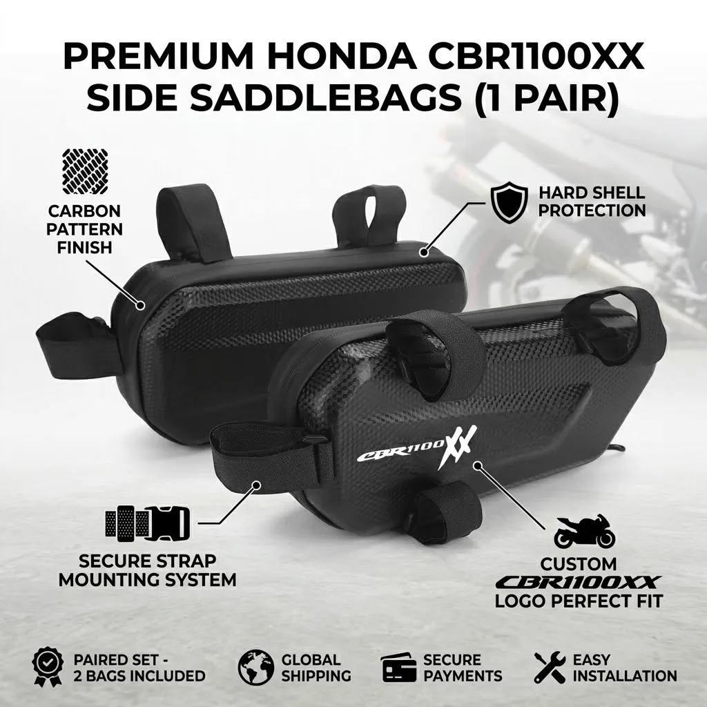 360° Waterproof Protection Hard Shell 3L Motorcycle Gear Bag With LOGO For HONDA CBR1100XX CBR 1100XX CBR-1100XX Super Blackbird