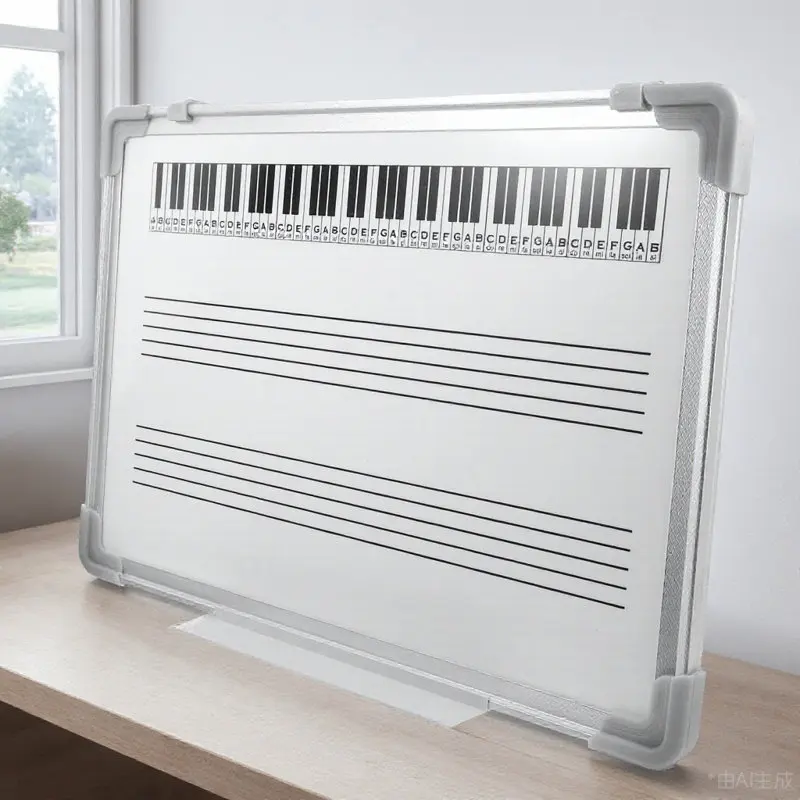 音楽スタッフ用ホワイトボード-再利用可能-耐摩耗性-軽量-書き込み可能-消去可能-ドライイレースボード-教室での音楽学習用