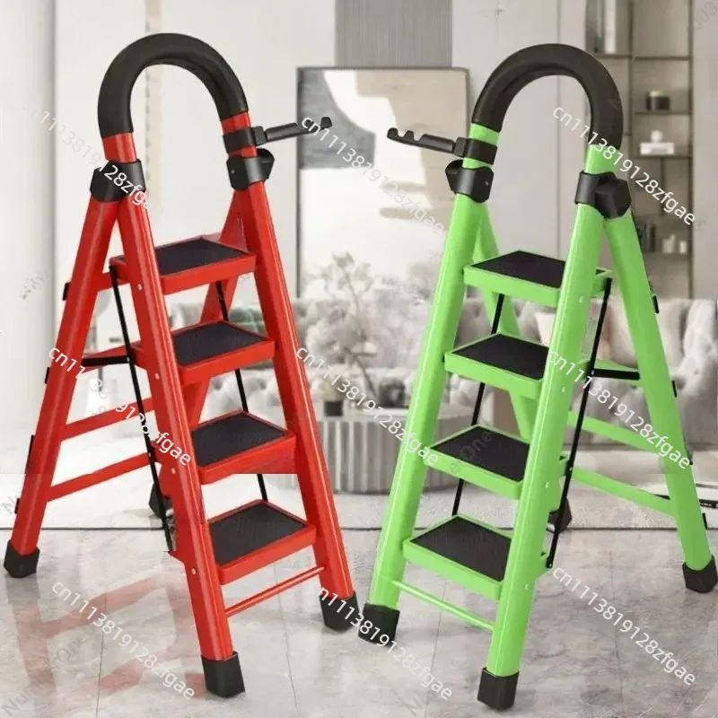 Ladder Household Folding Ladder Thickened Carbon Steel Herringbone Ladder Mobile Stairs Telescopic Step Multifunctional