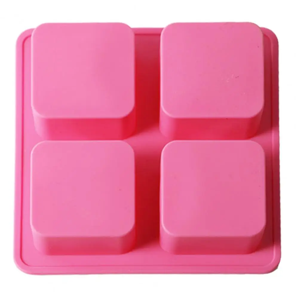 

Silicone Candy Mold Chocolate Baking Mold Versatile Kitchen Supplies 4-cavity Square Silicone Molds for Easy Diy Desserts Candy