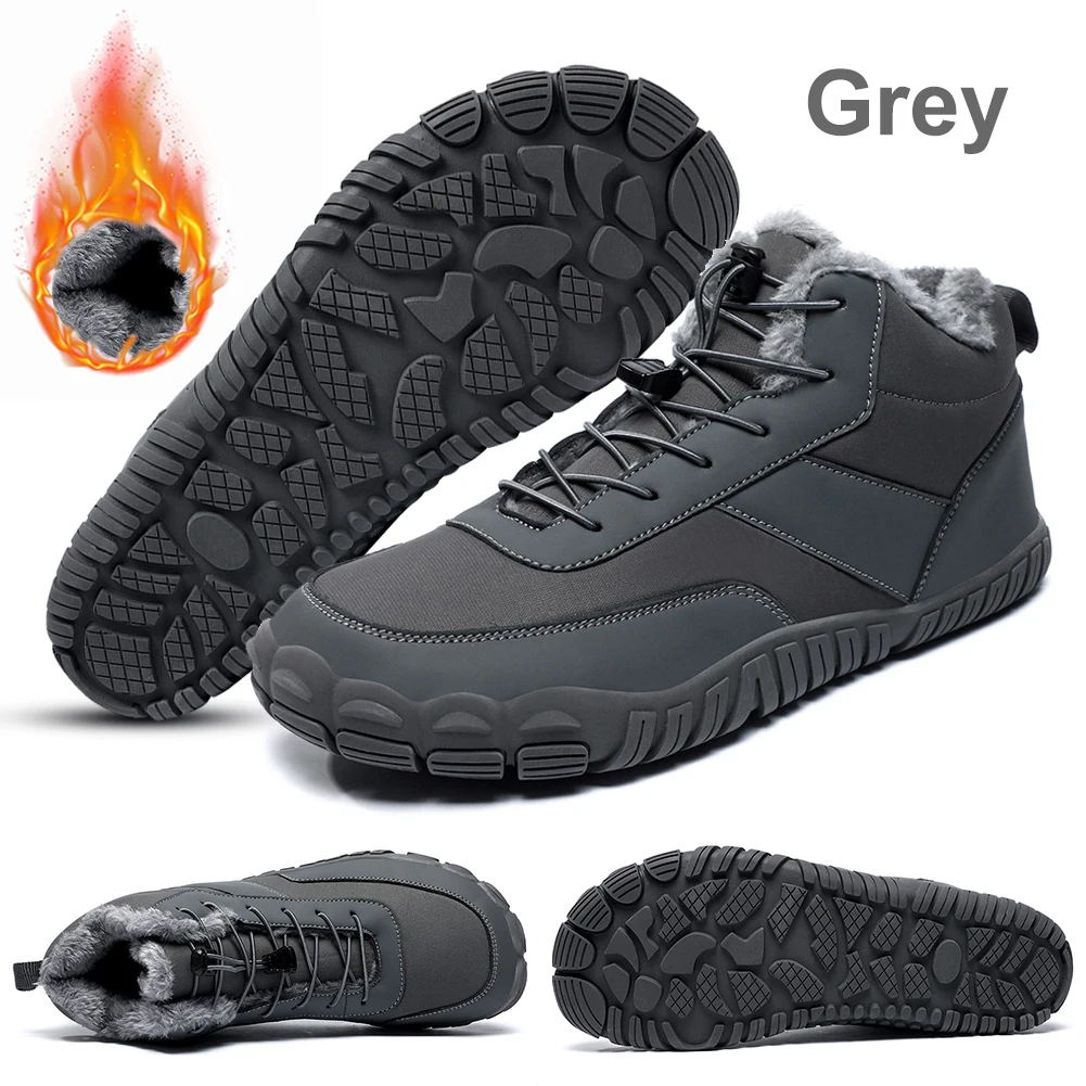 Winter Snow Boots Lightweight Barefoot Shoes Non-Slip Outdoor Trainers Waterproof Trail Running Shoes for Walking Hiking