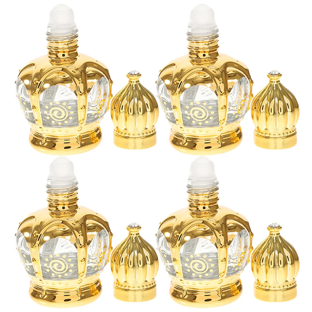 

4Pcs 15Ml Glass Perfume Bottles Refillable Smooth Containers with Roller for on The Go Fragrance and Oil Application