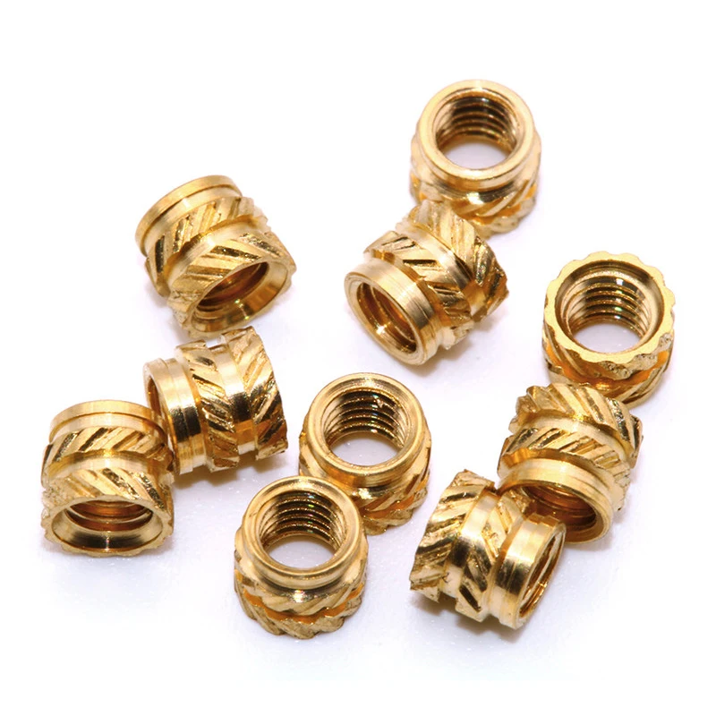 100pcs Brass Insert Nut Hot Melt Knurled Thread Embedment Heat Inserts Copper Nut Embed Holes for Plastic  M1 M1.4 M1.6 M1.7