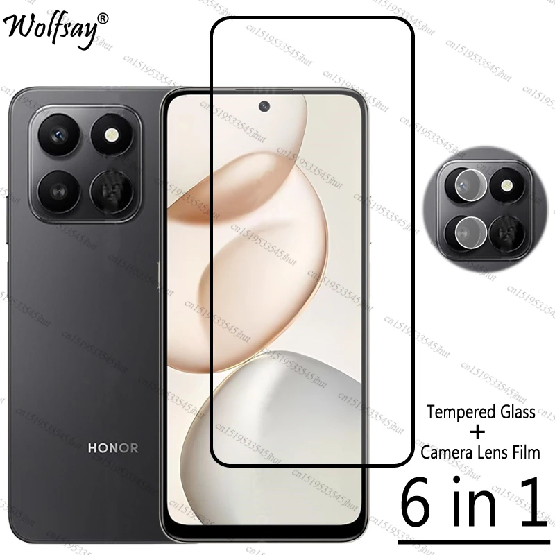 غطاء كامل من الزجاج المقسى لهاتف Honor X7d 5G واقي للشاشة لهاتف Honor X7d 5G عدسة الكاميرا زجاج واقي لزجاج Honor X7d 5G