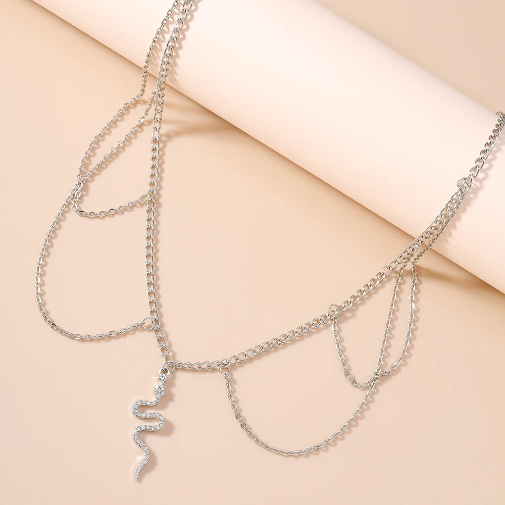 Aihua Bohemia Gothic Kristall-Schlangen-Taillenkette Bauchketten Sommer Strand Sexy Körperschmuck für Frauen Mädchen Party-Schmuck – Detail 4