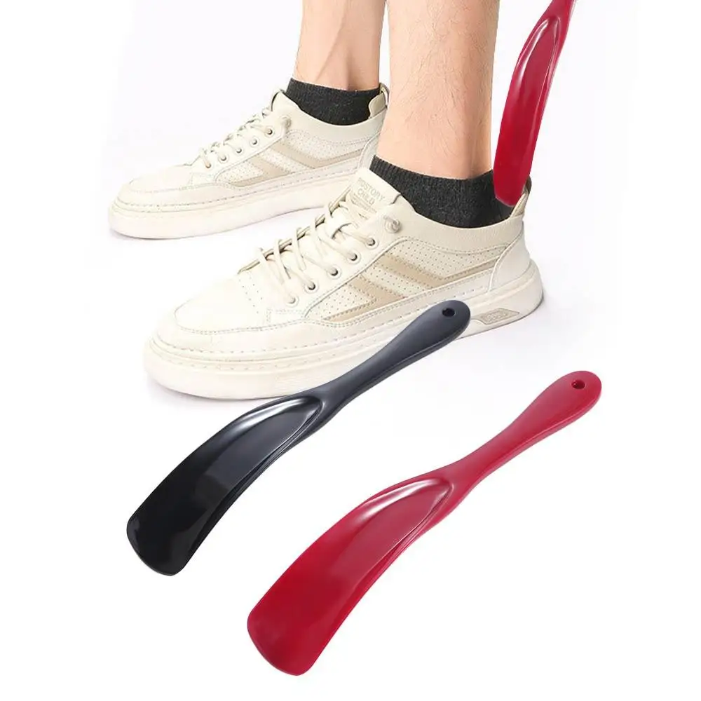 Shoe Helper 19cm Spoon Shape Shoehorn Flexible Sturdy Plastic Shoe Horn Professional Shoehorn Lazy