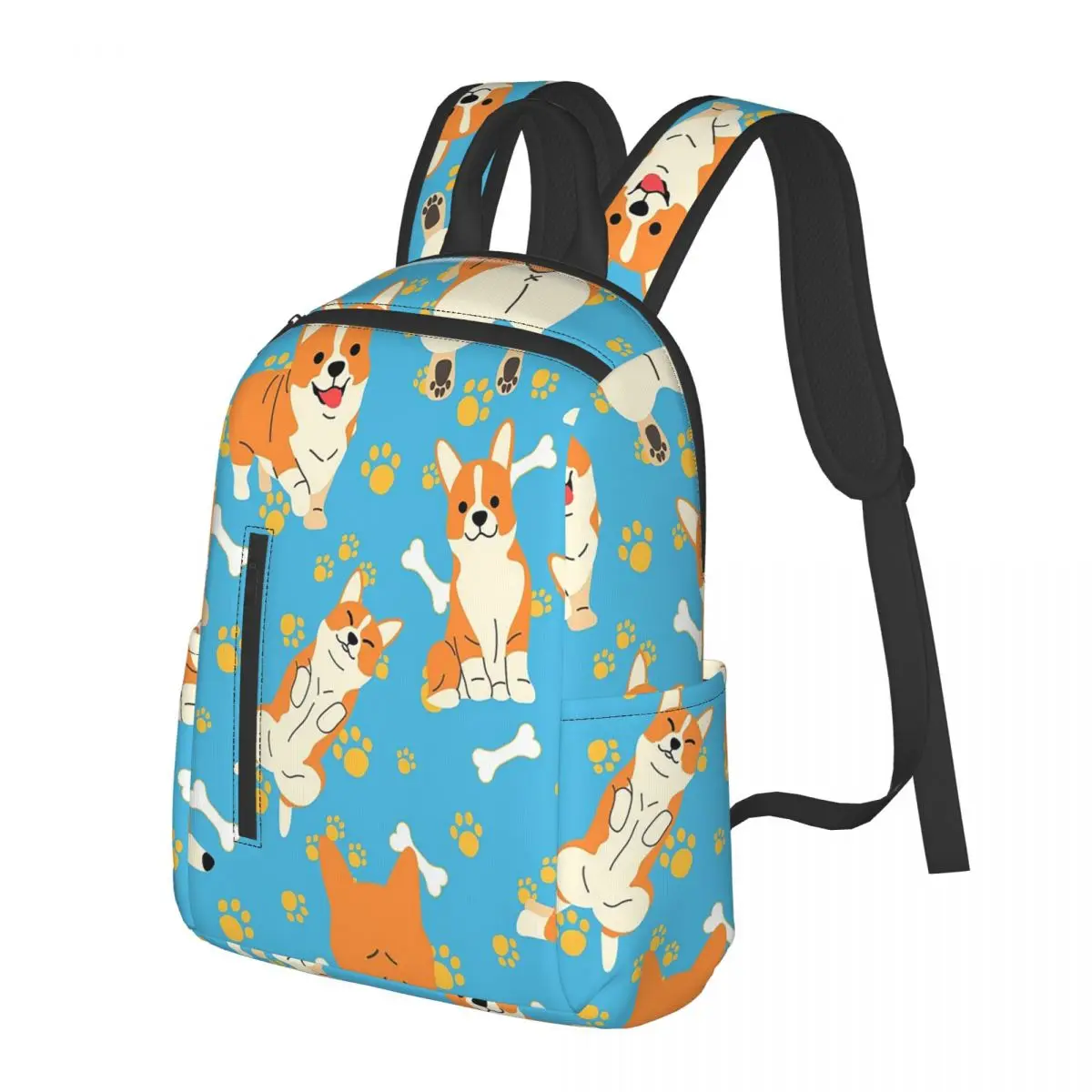 

Shiba Inu And Bone Cartoon Student Backpack School Bag Hiking Travel Daypack for Men Women Bookbag Shoulder Bags