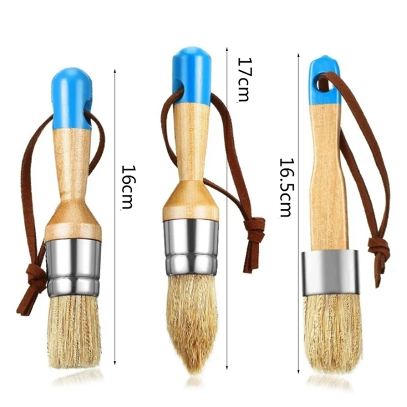 فرشاة شعيرية بمقبض خشبي ، فرشاة قوالب ، مناسبة للديكور المنزلي ، منتجات خشبية تصنعها بنفسك ، إلخ ، 3 2.8