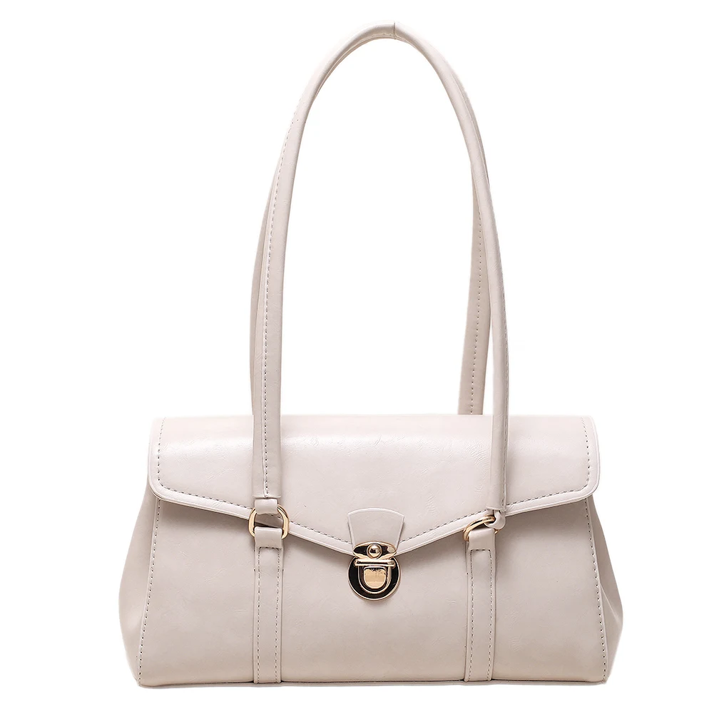 

Women Leather Tote Handbag Versatile Trendy Shoulder Bag Double Handle Flap Satchel Purse Underarm Bag Shopper Bag