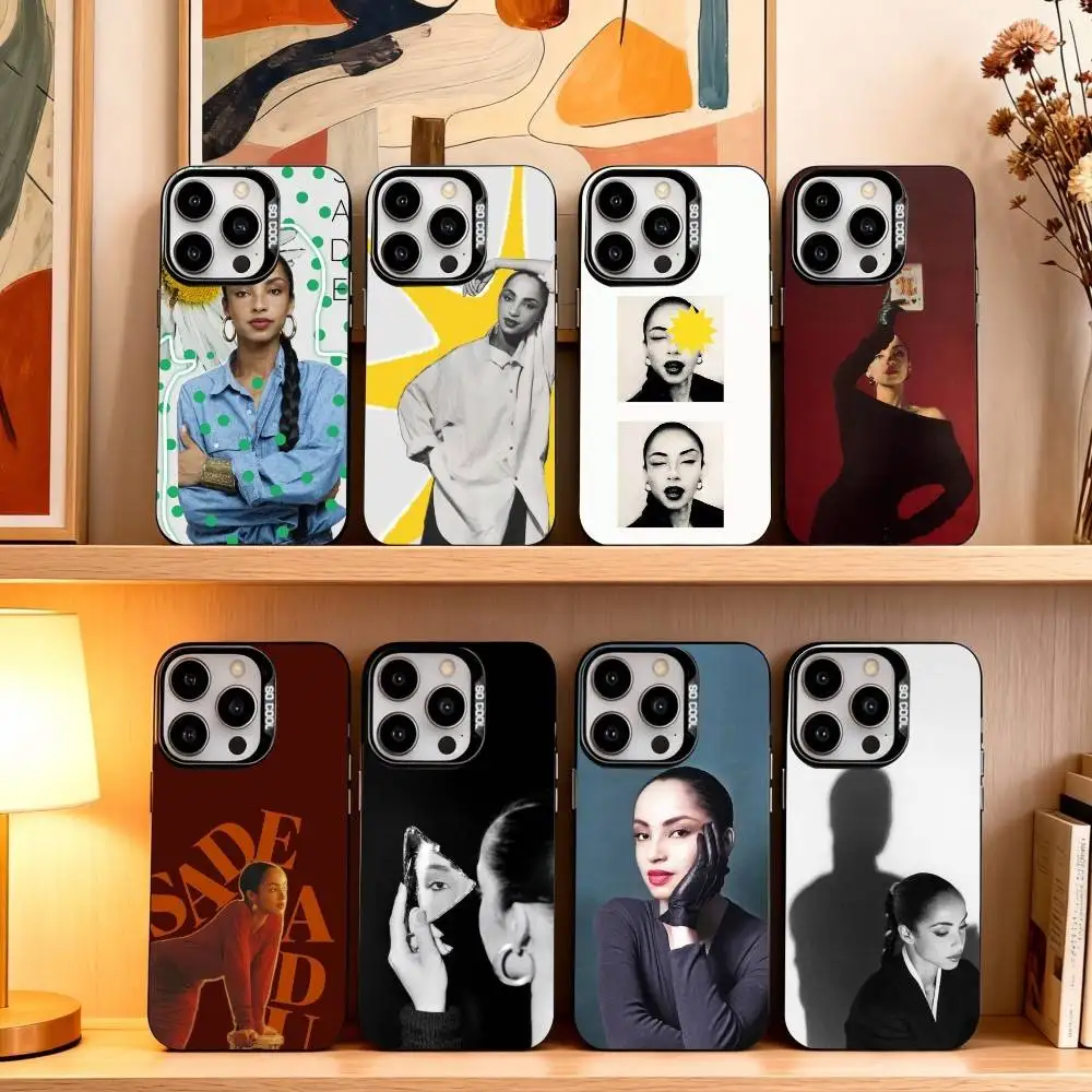 

S-Sade-E A-Adu-U Phone Case For iPhone17,16,15,14,13,12,11 Plus,Pro Max Black Candy silver phone case