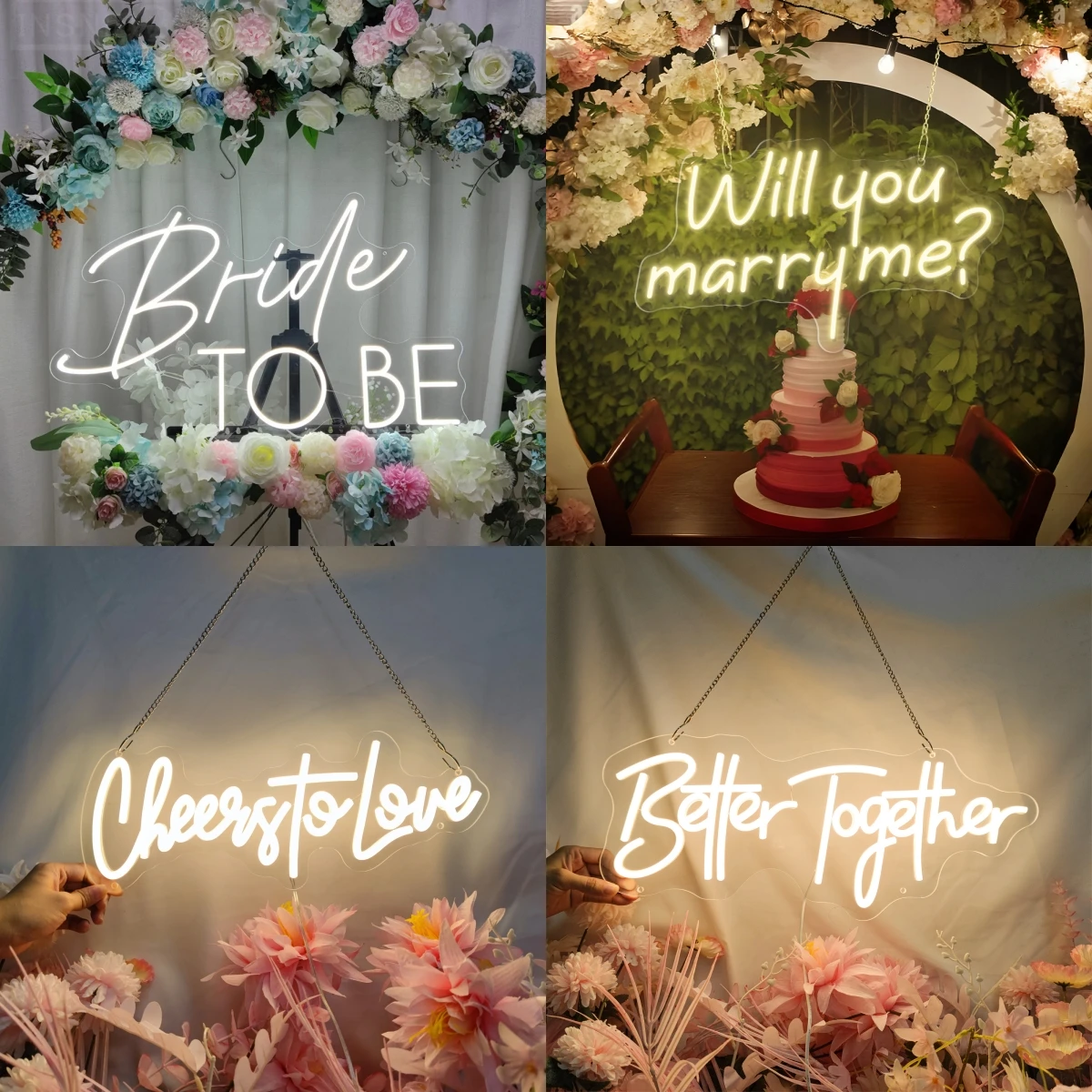 Wedding Neon LED Sign Valentine's Day Proposal neon light Engagement Wedding Neon Decoration Light Room Wall Decor neon lights