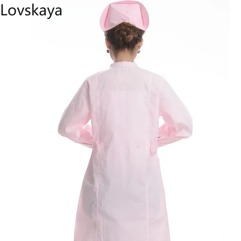 white coat thicker section of men and women doctors lab coat nurse physician long-sleeved Female