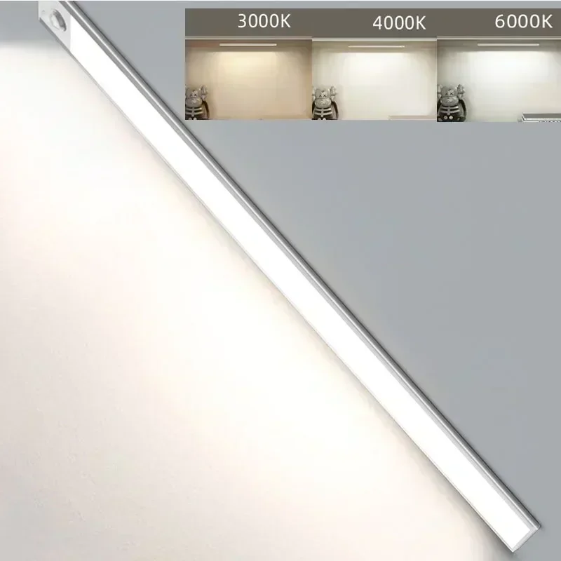 Night Lamp With Motion Sensor LED Battery 2200 mAh USB Rechargeable Wireless Light For Room Kitchen Cabinet Wardrobe Lamp