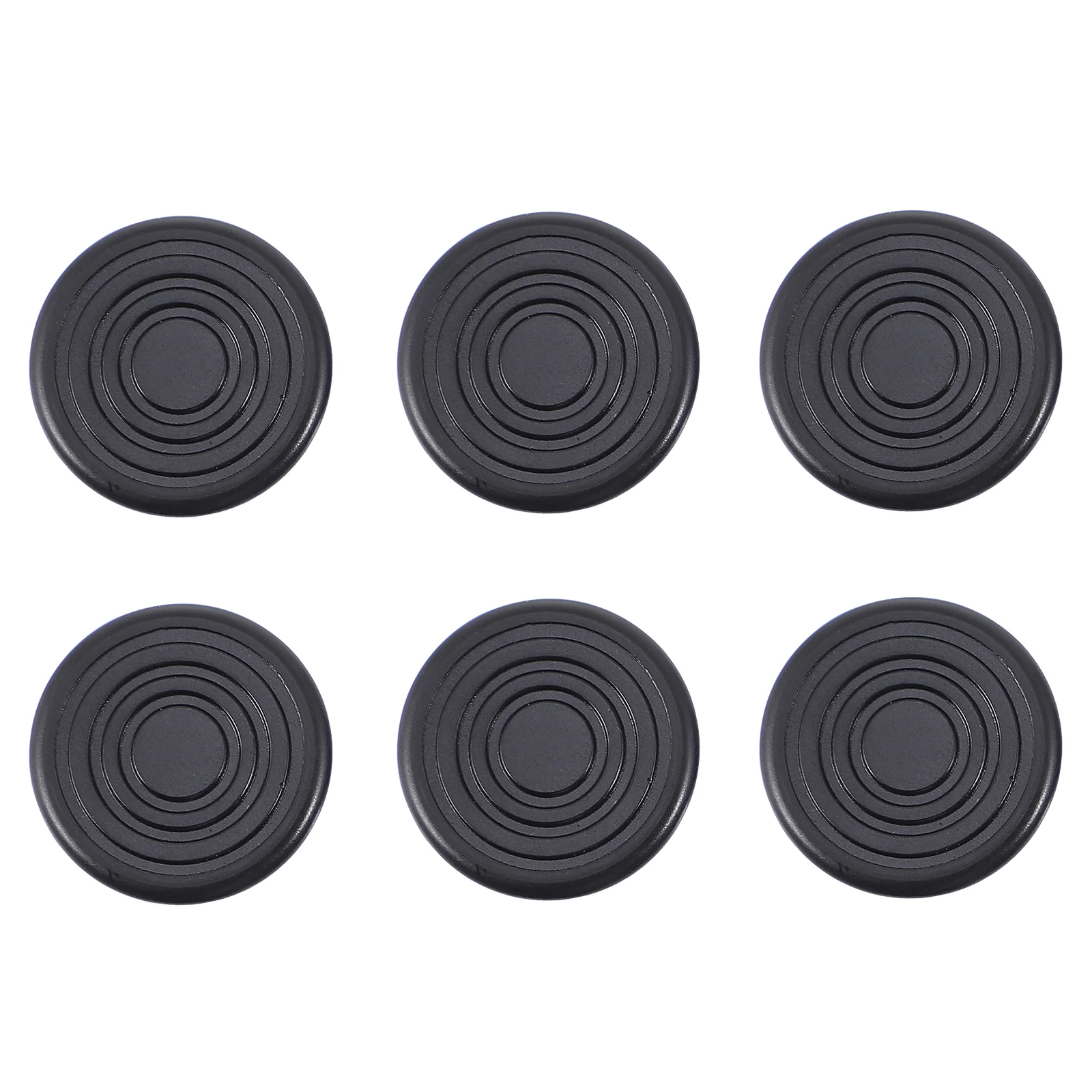 6 Pcs Guitar Knob Black Pedal Caps Effect Top Hat Spikes Electric Toppers Plastic Accessories