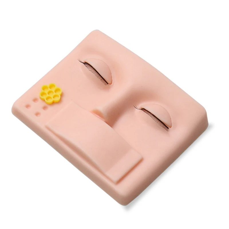 Cabeza de maniquí extensión de pestañas práctica accesorios de maquillaje con ojos extraíbles pestañas postizas cabeza de modelo de entrenamiento de injerto