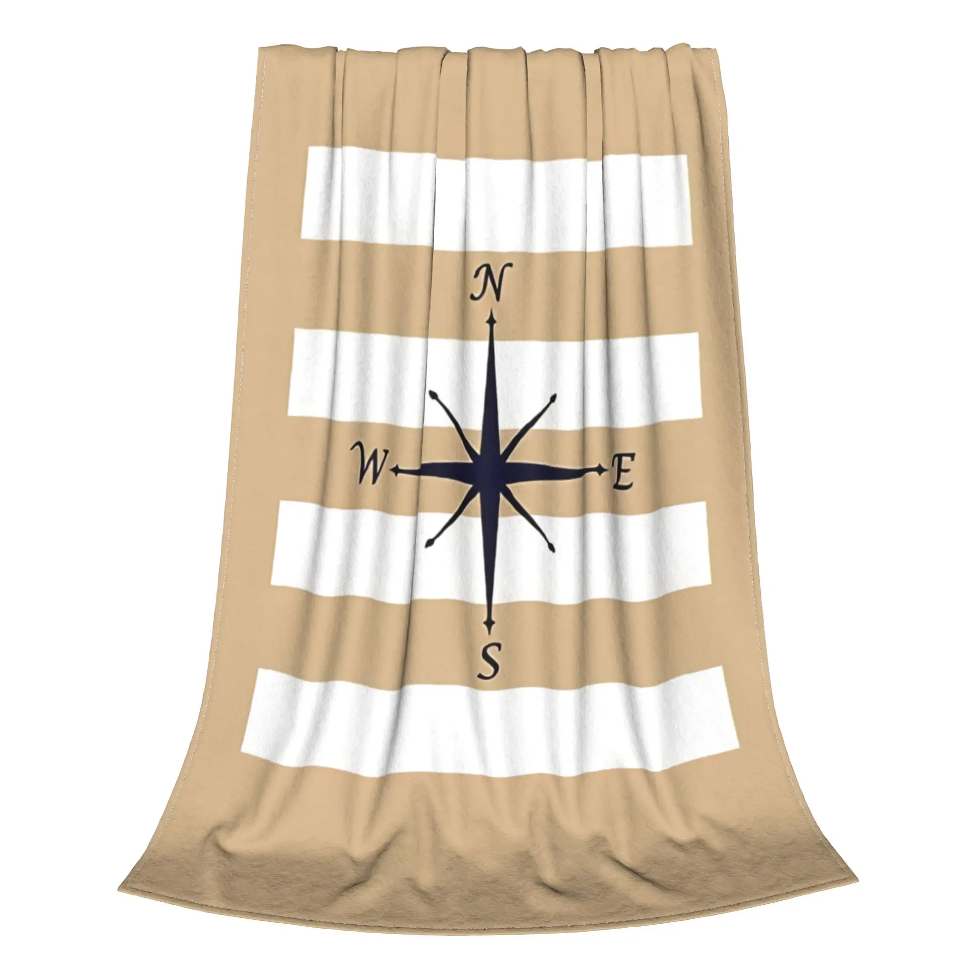 1PC Home Cute Room Decor Vintage Sailing  Blanket Throw Blanket Nautical Color Novelty Warm Blanket All Season