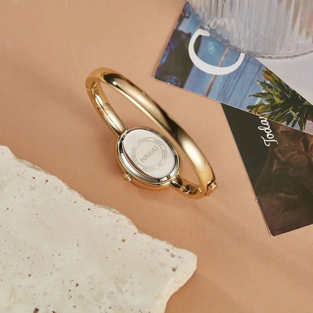 المألوف الفاخرة الأنيقة السيدات سوار ساعة الأرقام الرومانية البيضاوي مقاوم للماء ساعة كوارتز نسائية reloj часыыыыыыыыыыыmente