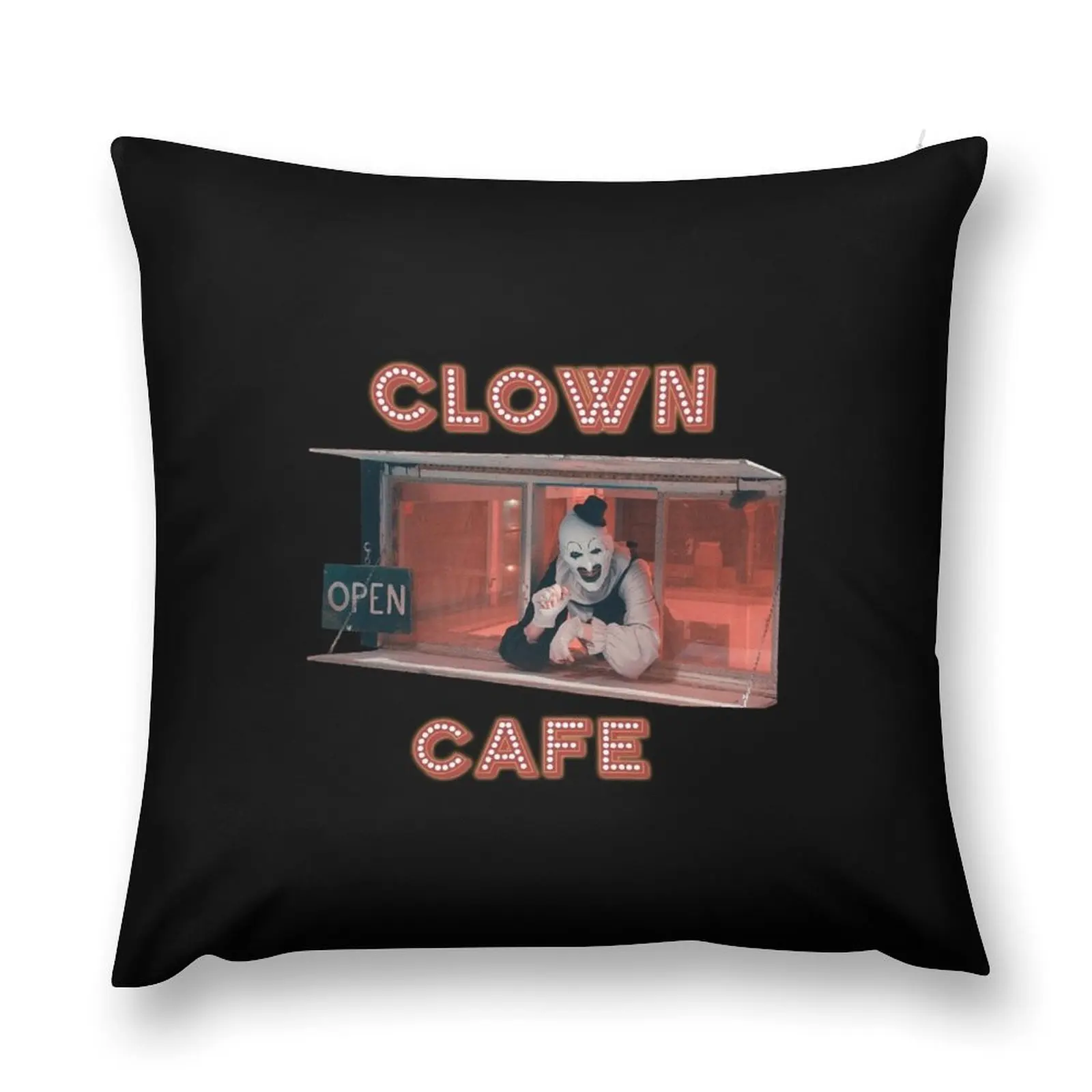 Terrifier Clown Cafe Throw Pillow pillow cover luxury Pillowcases Bed Cushions pillow