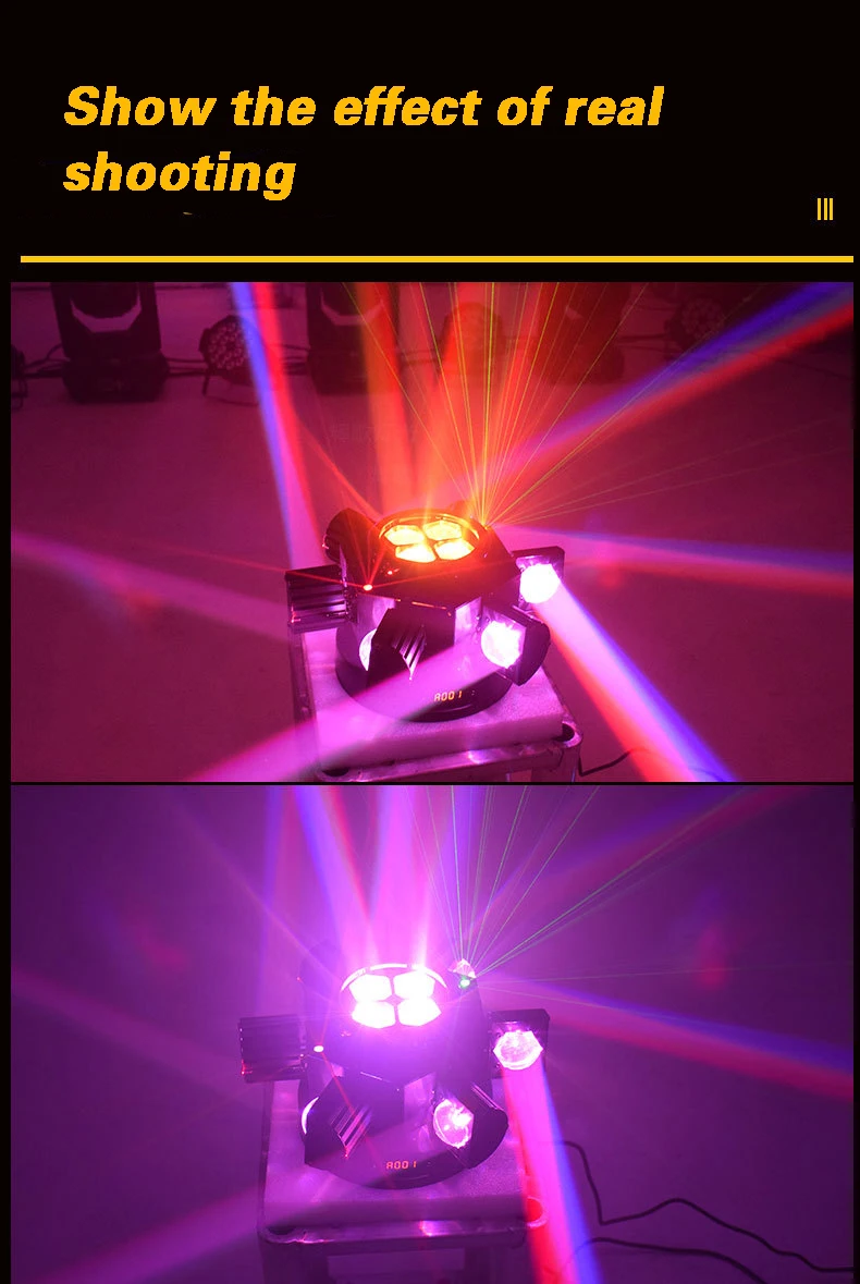 150w led lâmpada de festa discoteca dj casamento abelha olho projeção luz 6 braço movendo a cabeça feixe lâmpada dmx controle som público luzes palco