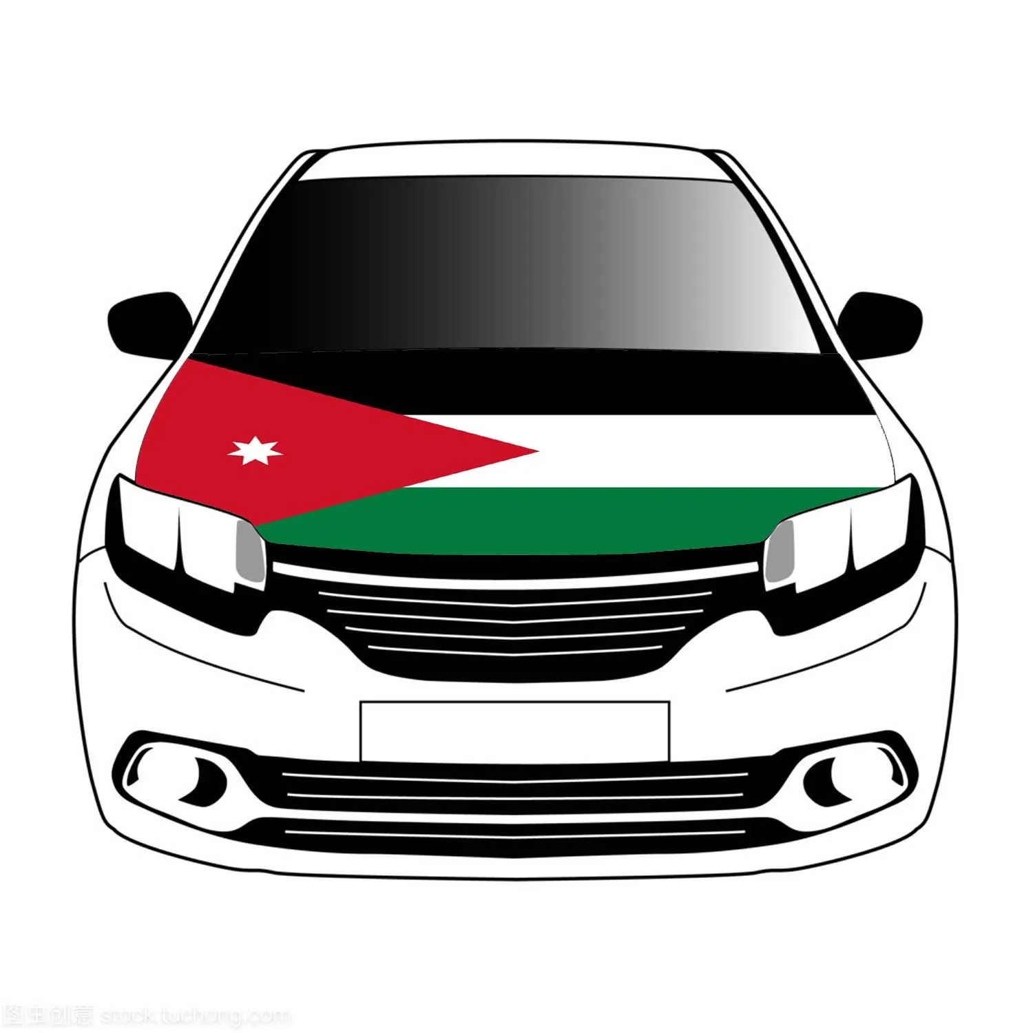 Jordan   flags car Hood cover 3.3x5ft/5x7ft 100%polyester,car bonnet banner