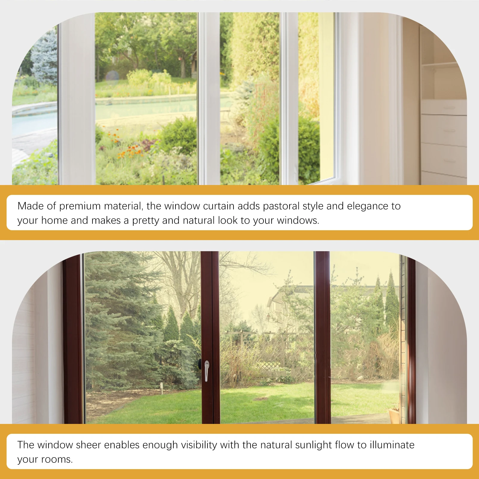 

White Hole Sheer Curtains 150x200cm Voile Drapes Wear Tear Resistance Family Use Long Time Fine Texture Comfortable Feel Elegant