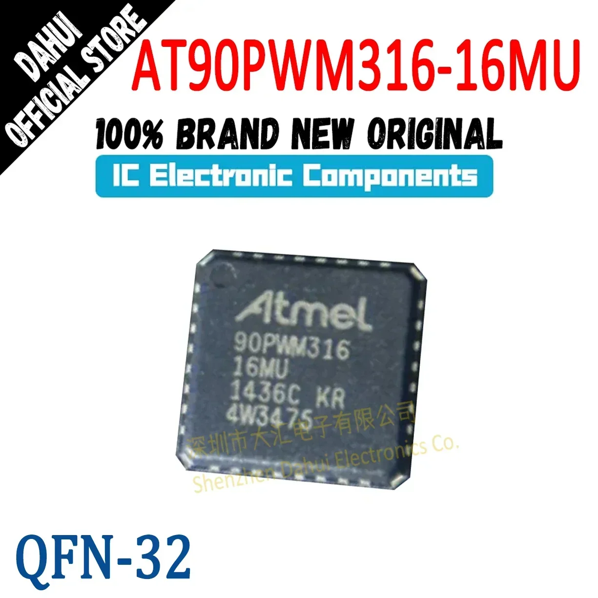 

(1Piece) 100% New Original AT90PWM316-16MU 90PWM316 QFN-32 8 bit microcontroller chip IC