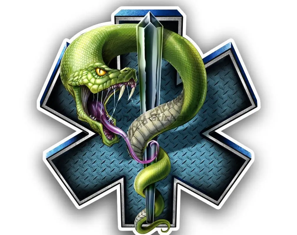 ملصق نجمة الحياة للمسعف EMT EMS يبارك الله على المتابعين الأولين - ملصق فينيل EMTs #2