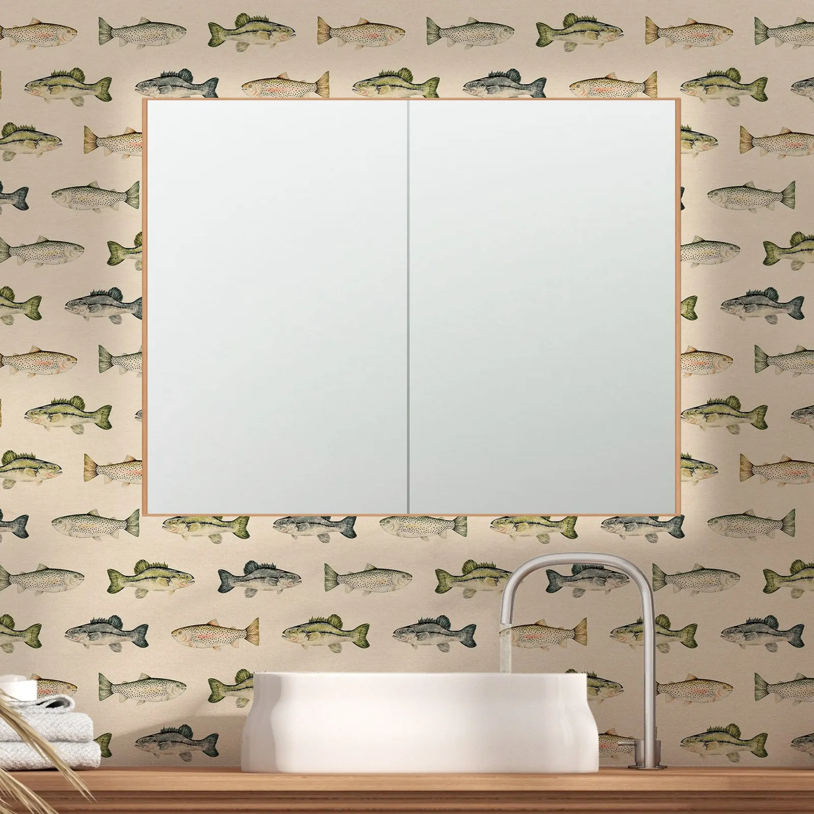 Fly Fishing  Wallpaper , Fish Fishing Salmon Cabin Trout Wall Wallpaper,Removable Peel and Stick Wallpaper  Room Decoration