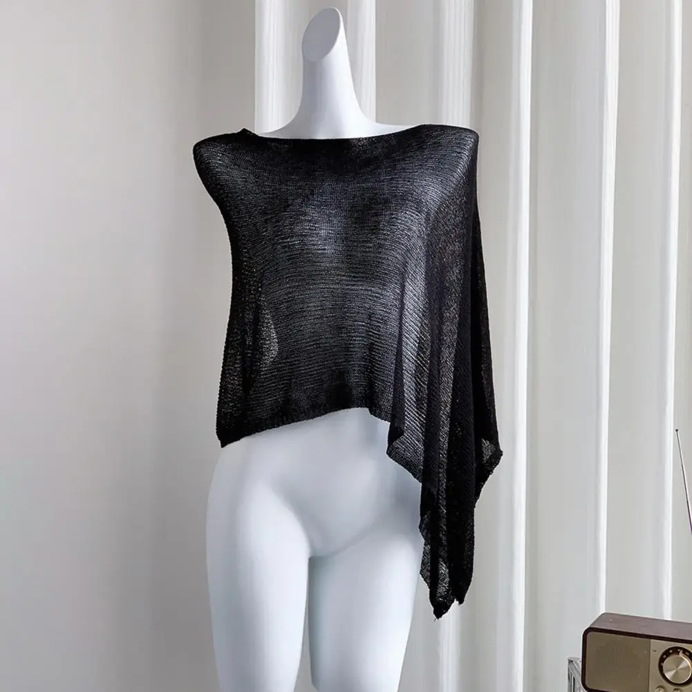 

Versatile Viscose Tops Elegant Women's Viscose Blouse with Irregular Hem Slanted Collar Loose Fit Casual Top for Daily Wear