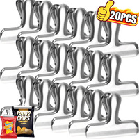 20/1x Stainless Steel Food Sealing Clip Reusable Kitchen Storage Food Potato Bread Snack Coffee Bag Clips Storage Gadgets Tools