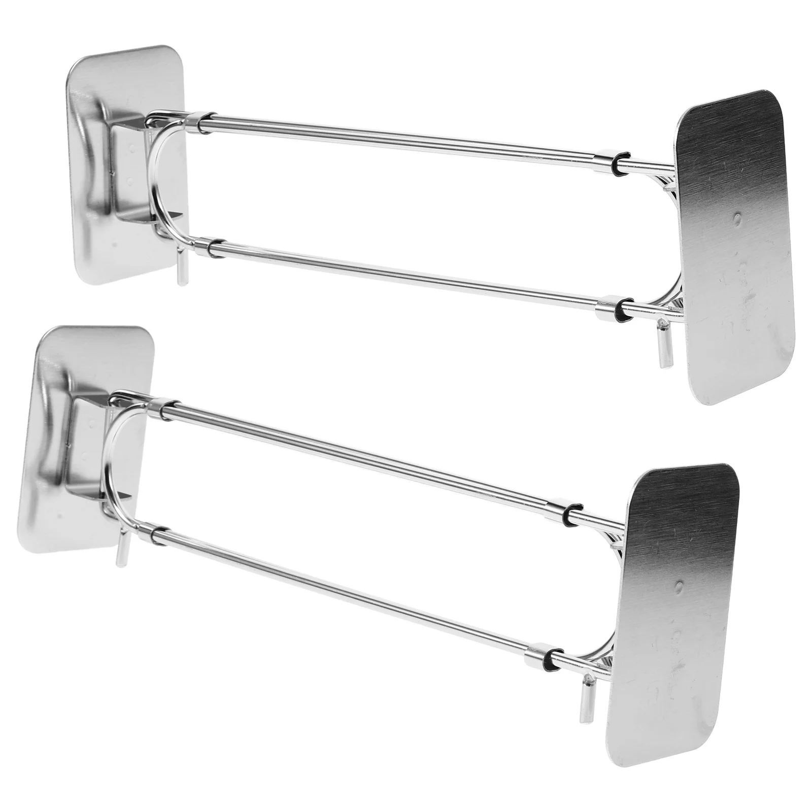 Alipis 2 قطعة قضبان تخزين RV من الفولاذ المقاوم للصدأ قابلة للتعديل لمنظم الحمام في ركن الاستحمام لمقطورات السفر للاستخدام المنزلي