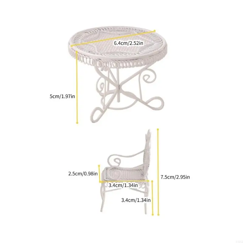 Modelo lateral Modelo café DOLHOUSEIS Decorações fingem o Playset para crianças L8RB