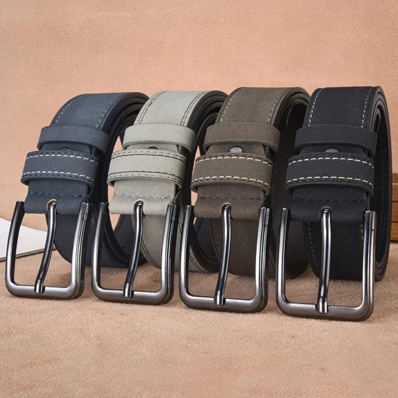 Men's Belt with Metal Pin Buckle, Designer Fashion Waist Strap Versatile for Everyday & Formal Outfits Great Gift Choice for Him