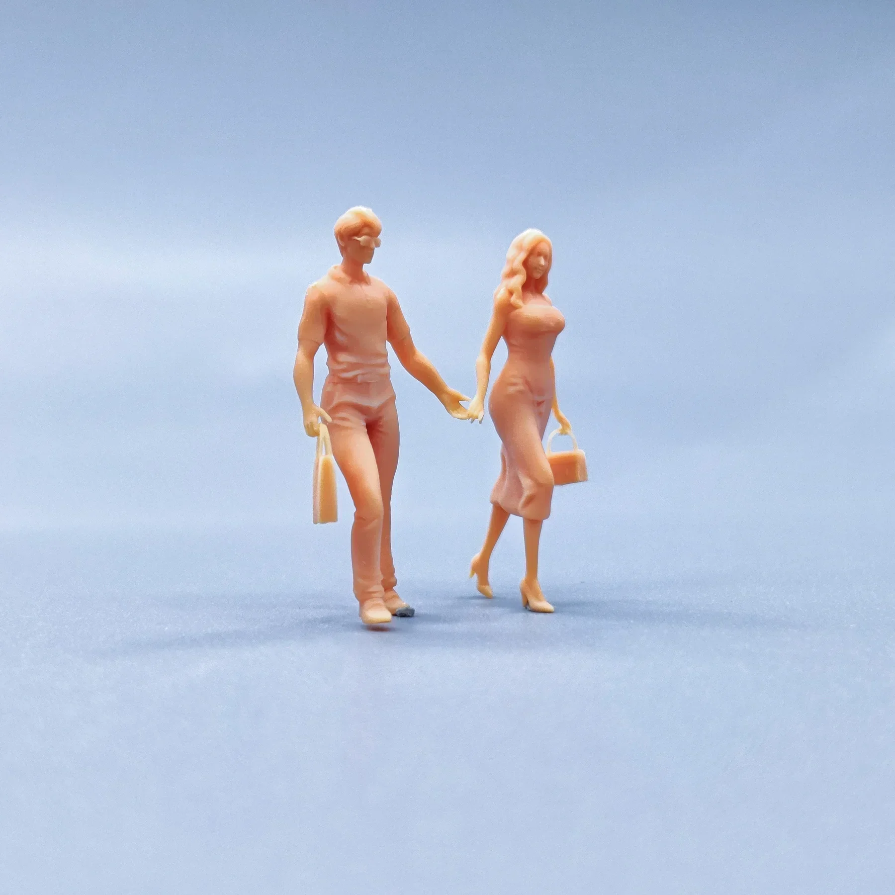 1/64 1/50 1/43 Figuren Modell Harz Einkaufs paar Hand in Hand farbige Miniaturen Diorama hand bemalt v117 v223