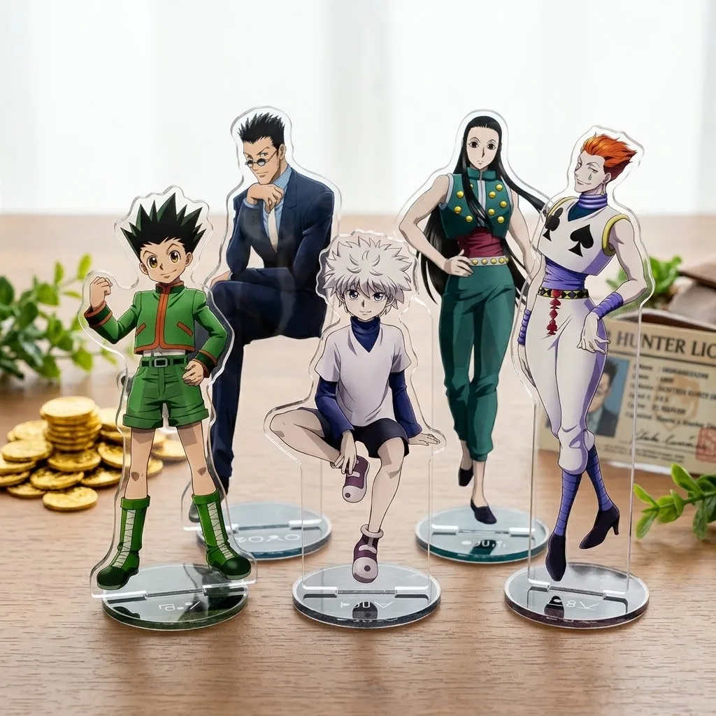 Hot Anime Hunter × Hunter Acrylic Stand Figure Desktop Decoration Collectible Ornament Cartoon Character Model Gift Keychain