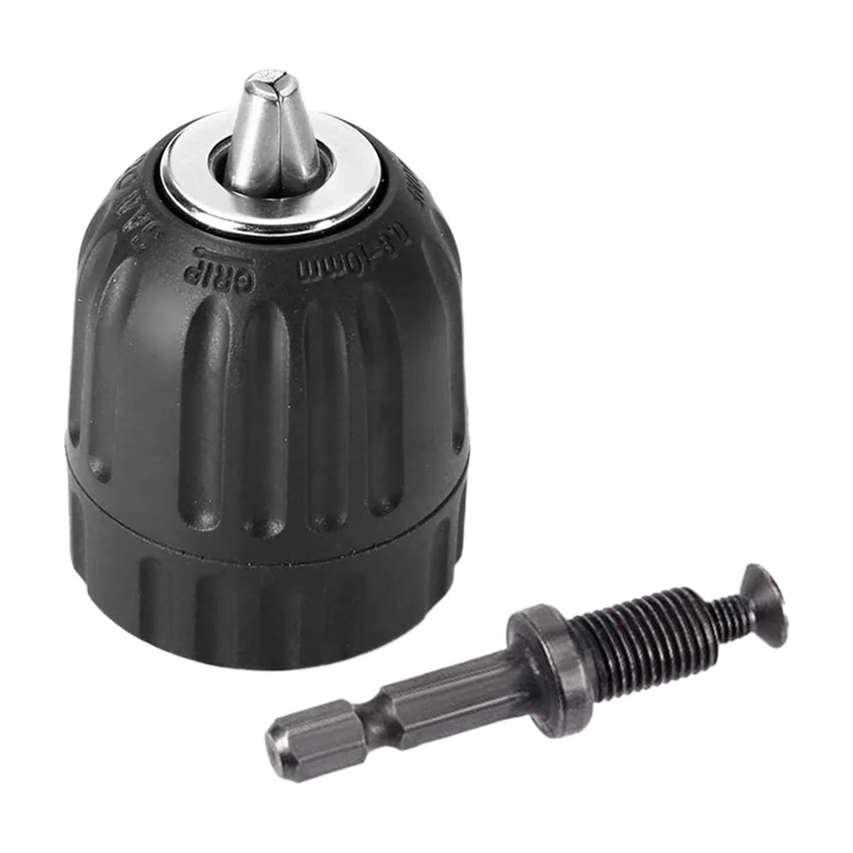2 pezzi di adattatore per Set di mandrini a tenuta manuale mandrino per trapano senza chiave da 10mm per impieghi gravosi con strumenti Hardware per adattatori