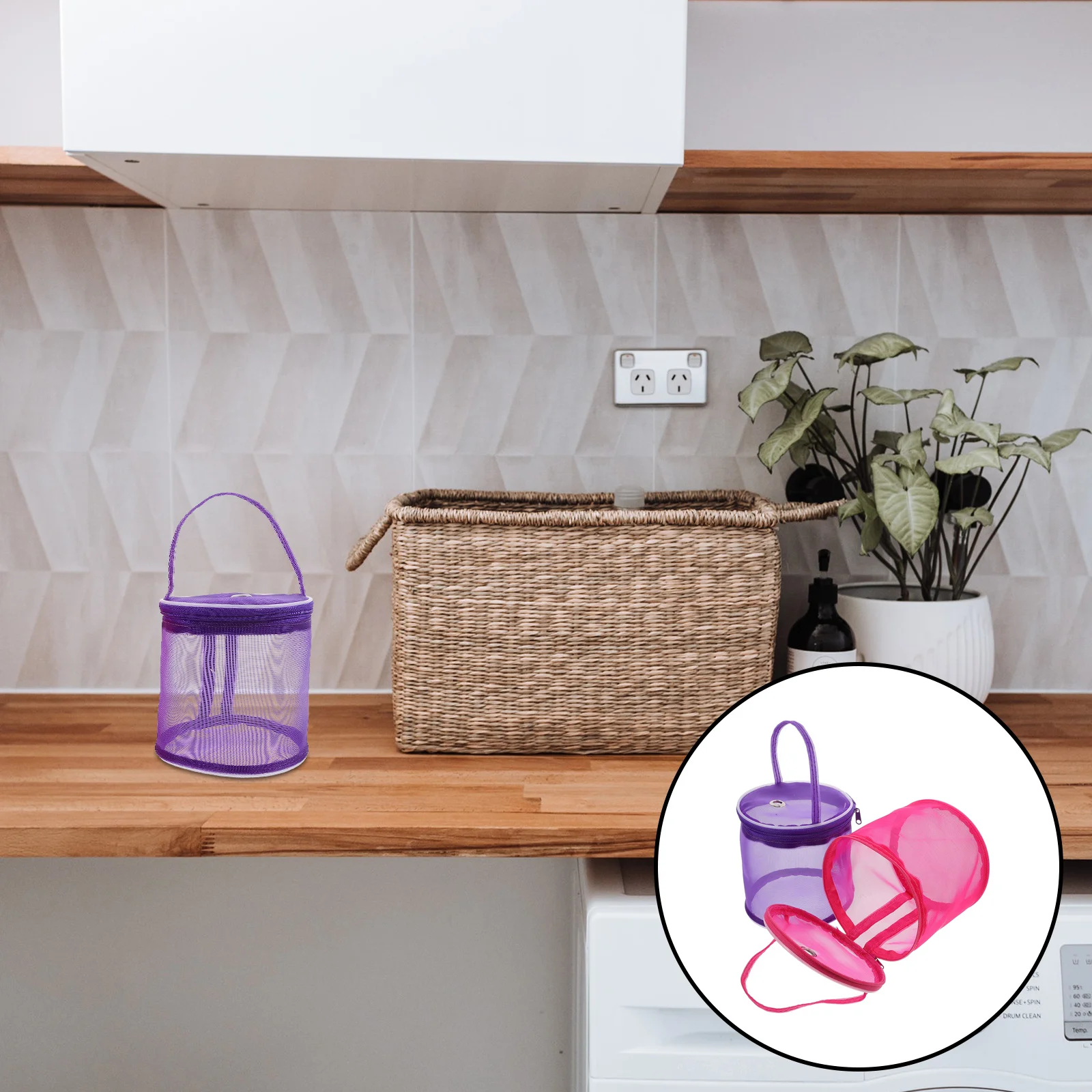 

2Pcs Woolen Yarn Handbag Storage Bag Knitting Thread Holder Portable Embroidery Tool Container Yarn Balls Keeper