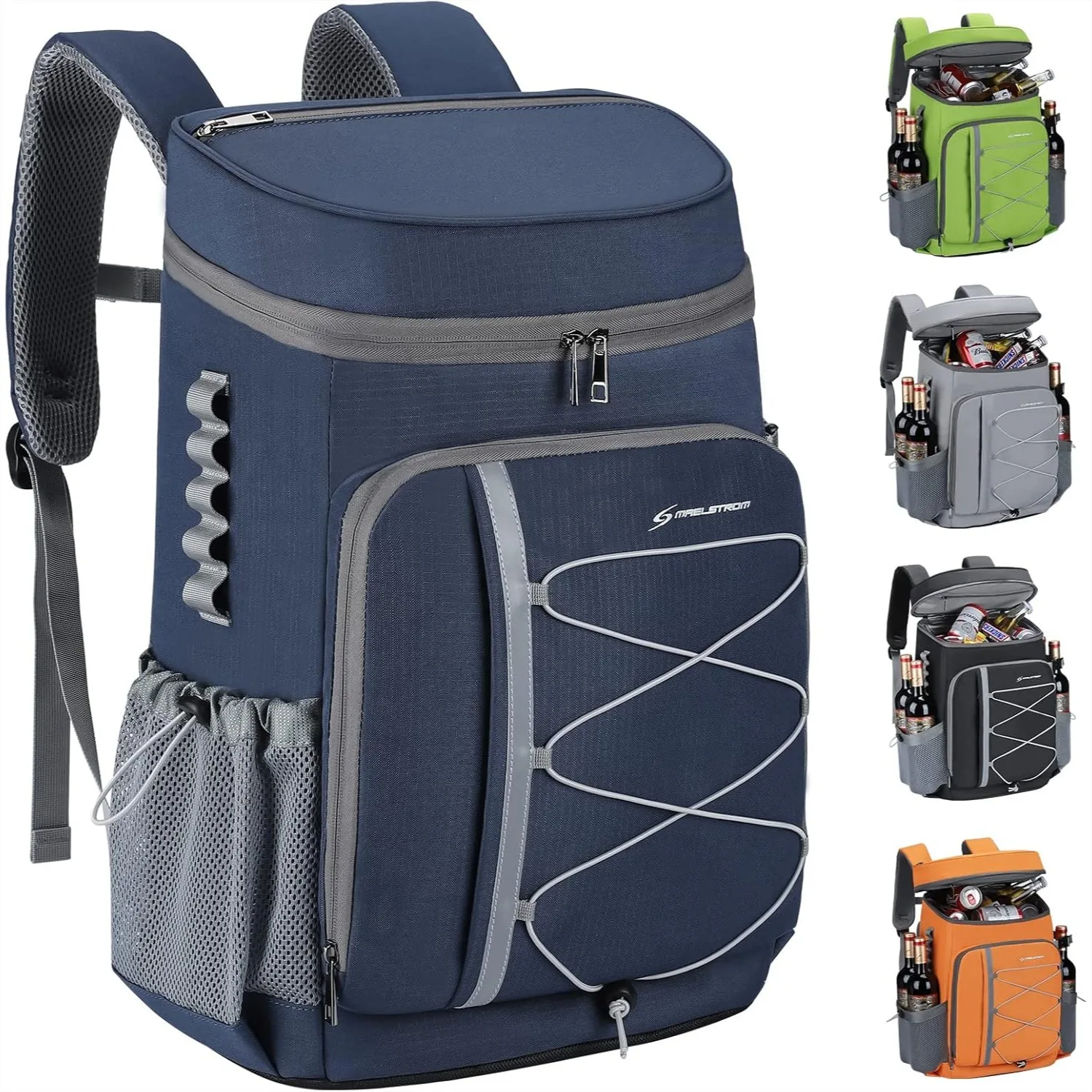 

Insulated Cooler Backpack 35 Can Soft Lunch Bag for Camping Beach Hiking Shopping