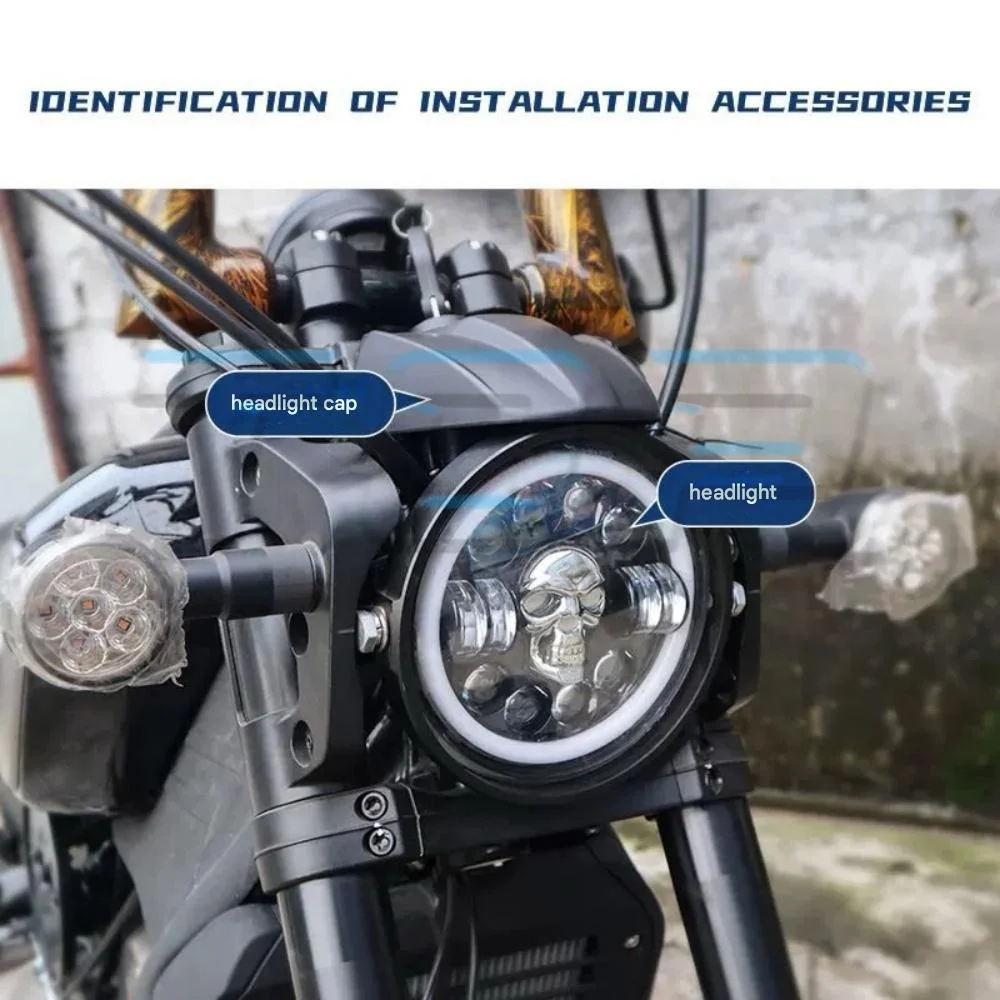 Super bright headlights QJMOTOR SRV 600V round lights 600V SRV