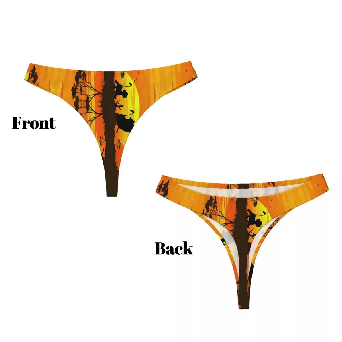 Custom Women The Lion King Cartoons G-string Thong Female Breathable Panties Underwear