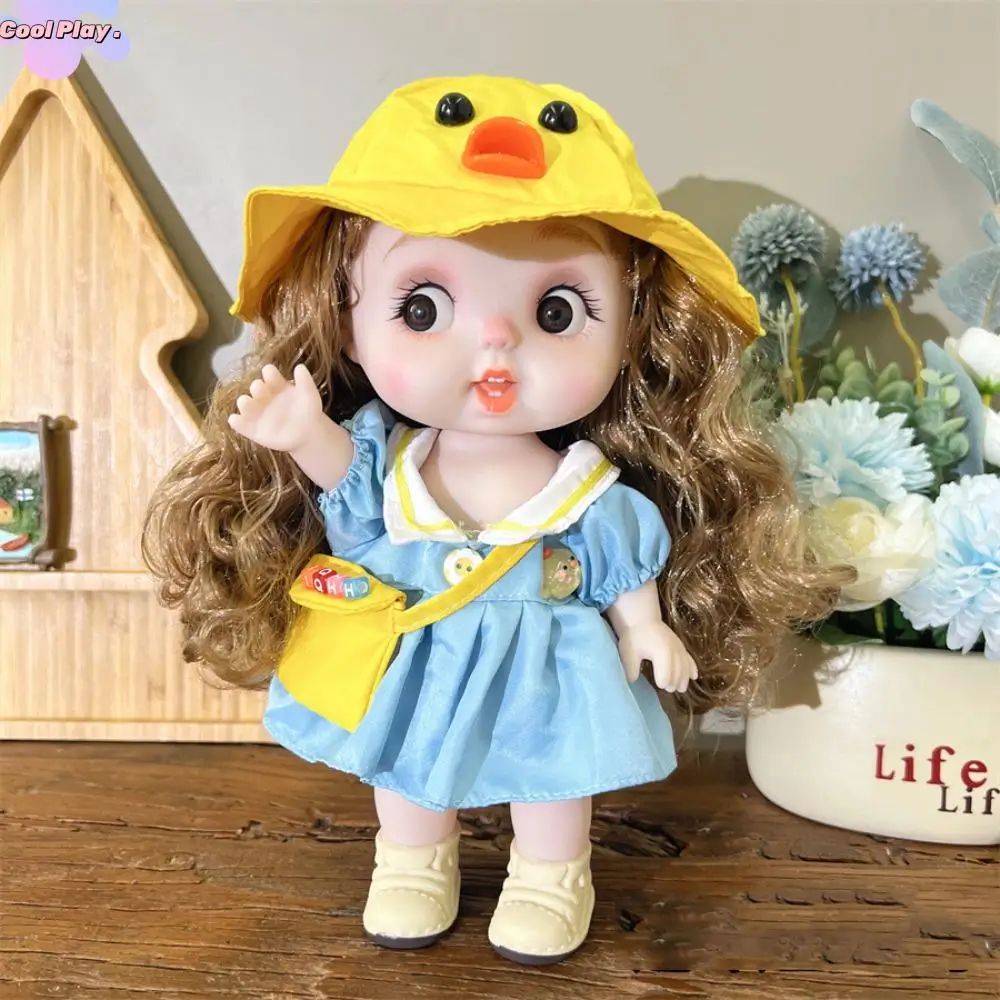 

Cute Doll Full Body 28cm Dress Doll Diy Hair Vinyl Girls' Doll with Clothes Dolly Beautiful Girl Dress Up Toys Girl Gift