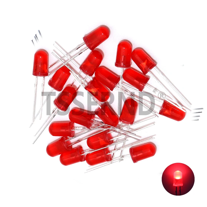 5mm Diffused LED Diode Kit Lamp Light Emitting Diode Bulb Indicator 5 mm Red White Blue Orange Green Yellow 3V DIY Set Assorted