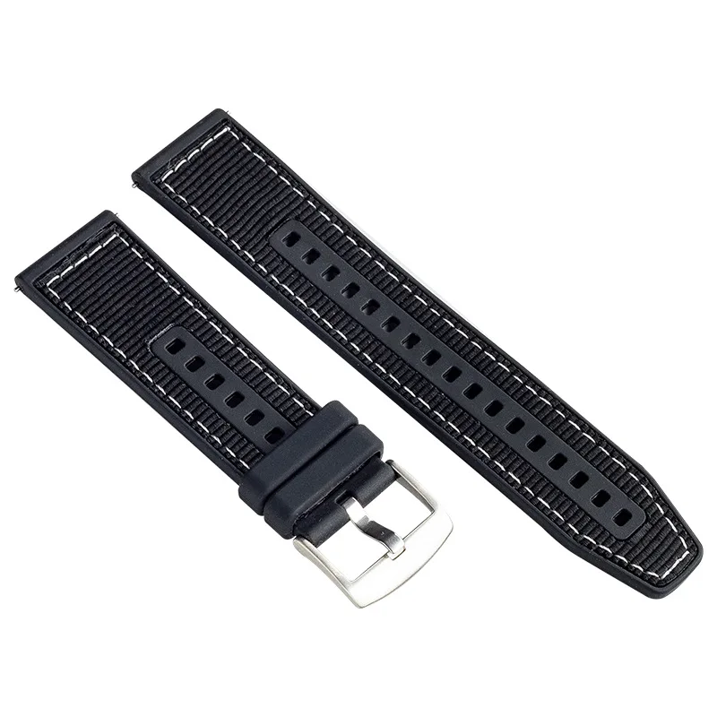 Correa de reloj de silicona y nailon de liberación rápida de 22mm para reloj GT4/5, correa de reloj deportiva resistente al agua de 46mm para accesorios universales de reloj