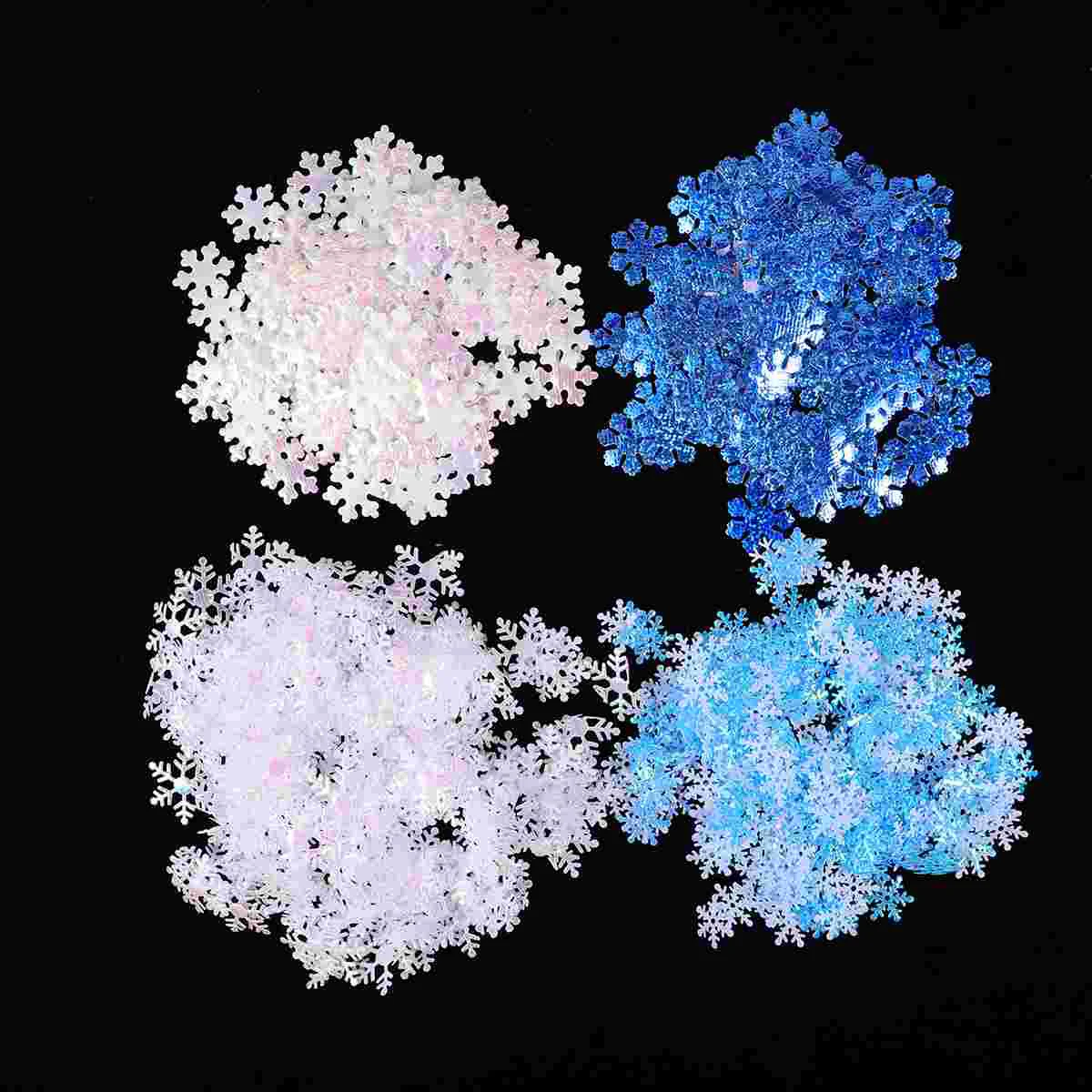 700 Pcs Christmas Snowflakes Supplies Mini Iridescent Confetti Outdoor Decor Wedding Funny Creative