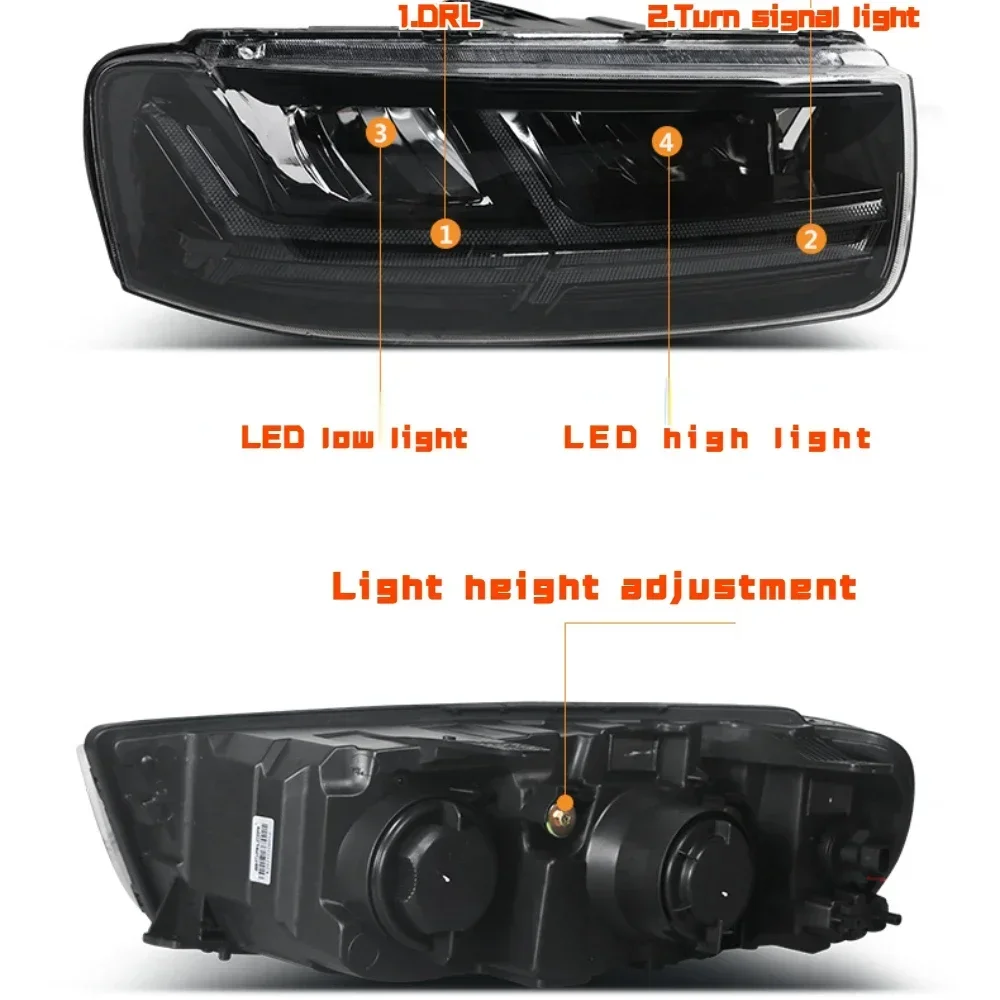 2pc For Chevrolet Captiva 2012-2018 LED Headlights Assembly Headlamp with DRL Dynamic Turning Front Head Lights Car accessories