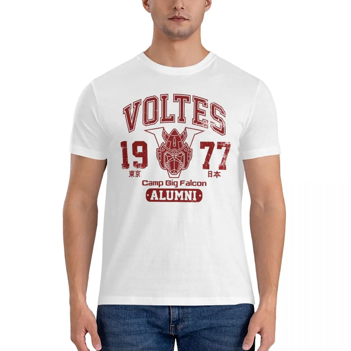 Men's Alumni Vintage Japanese Robot Asian Favorites T Shirts Voltes V  Clothing Vintage Short SleeveGraphic Printed T-Shirts